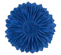 JWH Sunflower Throw Pillow Cover Decorative Round Cushion 3D Flower Accent Pillow Case Aesthetic Hand Crafted Pillowcase Bedroom Couch Bed with Insert 12 Inch Royal Blue