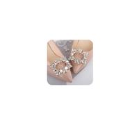JWICOS 1 Pair Women Square Rhinestone Shoe Clips Bride Shoe Clips Rhinestone for Brides Women Shoe Jewelry Decorative Shoe Buckles Accessories for Party Prom, freesize, Alloy Steel, No Gemstone