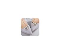 JWICOS 2Pcs Gold Women Shoe Clips Crystal Rhinestone Butterfly Shoe Clips for Wedding Party Shoe Charms Accessories