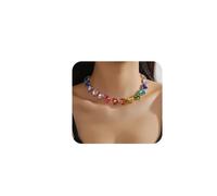 JWICOS Crystal Heart Choker Necklace for Women Love Pendant Necklace Choker for Wedding Brides Rhinestone Heart Choker for Prom Party, freesize, Alloy Steel, No Gemstone