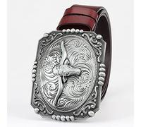 JWJQTLD Men'S Women'S Belts European American Fashion Men'S Women'S Retro Leather Belt Removable Metal Head，Great For Jeans Casual Cowboy Work Wear,As Shown,120Cm