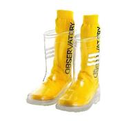 JWL-Kids Boys Girls Rainboots Transparent Waterproof Rain Shoes with sock Students Child Baby Toddler Rain Boots Non-slip Size 24-36 yellow socks 2 34