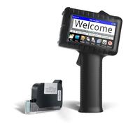 JWM Handheld Inkjet Printer, Multifunctional Handheld Inkjet Printer Gun with 42ml Quick-Dry Ink Cartridge for Outdoor Use, Ergonomic, 600DPI