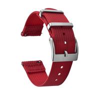 JWNSPA Ballistic Nylon Quick Release Replacement Watch Strap for Men Women 0.709/0.787/22mm, Red, 18mm, Casual