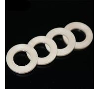 JWOO 10pcs PTFE Washer DIN125 M3 M4 M5 M6 M8 M10 M12 M16 M20 Polytetrafluoroethylene Round Flat Washer Gasket(M4)