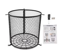 JWOYMANL Varmint Feeder Cage, Stainless Steel Deer Feeder Protective Guard with Quick Lock Design, Weatherproof Outdoor Wildlife Feeder Enclosure for Forest and Ranch Use