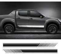 JWOZQ Car Body Decal Stickers For ISUZU DMAX Beast Pickup Off Road 4x4 Waterproof Side Skirt Stripe Decals Graphic Accessories Tuning Stripes Styling,A-black
