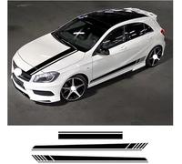 JWOZQ Car Body Decal Stickers For Mercedes Benz E Class Coupe C207 2009-2013 2014 2015 2016 Waterproof Side Skirt Stripe Decals Graphic Accessories Tuning Stripes Styling,A-black