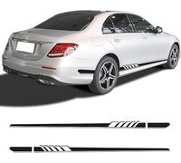 JWOZQ Car Body Decal Stickers For Mercedes Benz E Class W212 W213 E200 E250 E300 E350 E63 AMG Waterproof Side Skirt Stripe Decals Graphic Accessories Tuning Stripes Styling,A-black