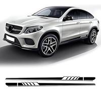 JWOZQ Car Body Decal Stickers For Mercedes Benz GLE Class W166 W167 C292 C167 GLE63 AMG 400 450 Waterproof Side Skirt Stripe Decals Graphic Accessories Tuning Stripes Styling,A-black