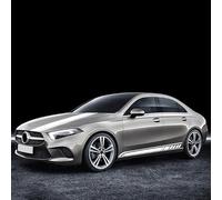 JWOZQ Car Body Decal Stickers For Mercedes Benz W176 A Class A45 AMG A200 A180 Waterproof Side Skirt Stripe Decals Graphic Accessories Tuning Stripes Styling,B-white