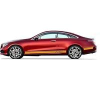 JWOZQ Car Body Decal Stickers For Mercedes Benz W213 S213 A238 C238 E Class E43 E53 E63 AMG E300 E350 Waterproof Side Skirt Stripe Decals Graphic Accessories Tuning Stripes Styling,B-red