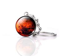 JWPavilion Glow-in-the-Dark Solar System Planet Pendant Keyring Mars One Size