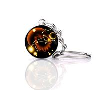 JWPavilion Zodiac 12 Constellation Glow In The Dark Creative Galaxy keychain - silver - One Size