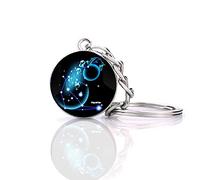 JWPavilion Zodiac 12 Constellation Glow In The Dark Creative Galaxy keychain - silver - One Size