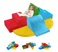 JWPEHOE 7-Piece Climbing Toy for Toddlers Indoors, Foam Climbing Blocks, Soft Play Structures, Climbing Toys for Children from 1 Year and Above Combinations