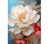 JWPSHIJIE 5D Diamond Arts Painting Kits Full Drill, Flowers Crafts Pictures by Numbers, Cross Stitch Embroidery Rhinestone Diamond Canvas Painting Kits