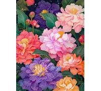 JWPSHIJIE 5D DIY Diamond Art and Craft Painting Kits, Flowers Crystal Rhinestone Cross Stitch Embroidery Canvas Painting Pictures by Numbers for Home Wall Decor