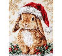 JWPSHIJIE 5D DIY Diamond Art and Craft Painting Kits Full Drill, Animal Rabbit Crystal Rhinestone Cross Stitch Embroidery Canvas Painting Pictures by Numbers 40 * 50cm