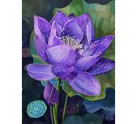 JWPSHIJIE 5D DIY Diamond Art Painting Kits, Flowers Full Drill Embroidery Cross Stitch Crafts Pictures, Canvas Crystal Rhinestone Diamond Paints Kits