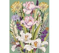 JWPSHIJIE 5D DIY Diamond Art Painting Kits Full Drill, Flowers Diamond Crystal Rhinestone Cross Stitch Embroidery Pictures Painting by Numbers for Home Wall Decor