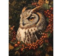 JWPSHIJIE 5D DIY Diamond Painting Kits Full Drill, Animal owl and Tree Branches Diamond Embroidery Crystal Rhinestone Cross Stitch Pictures Painting by Numbers for Home Wall Decoration 40 * 50cm
