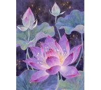 JWPSHIJIE 5D DIY Diamond Painting Kits Full Drill, Flowers Diamond Embroidery Crystal Rhinestone Cross Stitch Pictures Painting by Numbers for Home Wall Decoration