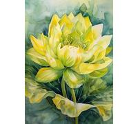 JWPSHIJIE Diamond Painting Set, Flowers 5D Diamond Art Kits, DIY Cross Embroidery Painting Kits for Wall and Entrance Decoration