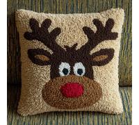 JWPSHIJIE Latch Hook Pillow Case Kits,Deer 17X17Inch 3D DIY Latch Hook Cushion Cover Kit,Knitting Kits Cushion for Adults and Beginners Rug Making Kit for Starters -9