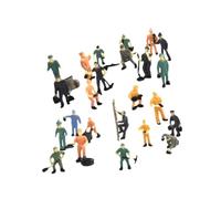 JWQFBC 27 Miniature Figurines at 1:87 Scale Representing Railway Workers, Realistic Hand-painted Scenic Accessories for Model Kits,
