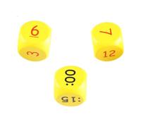 JWQFBC 3Pcs Telling Time Dice Learning Set Six Sided Wooden Time Recognition for Kids
