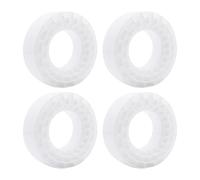 JWQFBC 4 Pieces RC Tire Inserts Replacement Parts Tire Padding Wheel Liners Adjustable Shock Absorber Cushions for Optimal Grip Ada, White