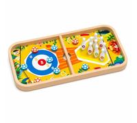 JWQFBC 5-in-1 Fast Toss Puck Game Board, Multi-Game Tabletop Set, Games, Family Board Games, Five-in-one Bouncing Chess A-style + Two-in-one Elimination Game & Ludo