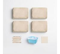 JWQFBC Air Dry Model Clay & Adults, Ceramic Pottery Clay for Crafts & Art Projects, High White Clay 4 Packs + 5-piece Tool Set + Storage Box