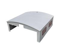 JWQFBC Airport Hangar Compatible with W Door And Lighting, High-performance Accessories for 1:72 Scale Fighter Models, Gray