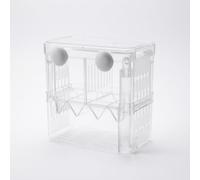 JWQFBC Aquarium Fish Breeder Box for Fish Tank, Breeding & Hatching Incubator Box for Fish, Guppy, Clear Fish Box, Air-driven Large Hatching Box (14x8x14cm), Large