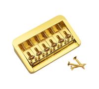 JWQFBC Bass Bridge Multi-Purpose Saddle Bridge Fixed 6 Strings Zinc Alloy Precision Adjustable Suitable for Practice And Teaching, gold