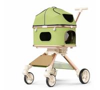 JWQFBC Dog Cat with Detachable Carrier for Small Medium, Foldable Pet, Bean Green, Green