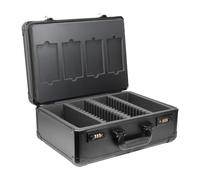 JWQFBC Double-layered, Lockable Trading Card Box with 4 Compartments, Storage Made of Aluminum Alloy with Insert, Ideal As A Holder for