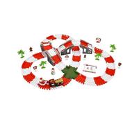 JWQFBC Electric Toy Train with Train, Tracks, Traffic Signs, Light Effects And DIY Assembly Function. Made of PP for Children And Adults, Style A