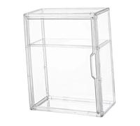 JWQFBC Figure Display Case Clear Display Case for Figurine Display Shelf Desktop Storage Cabinet Organizer Display Box Dustproof Showcase for Toys Collectibl, 36cm one divider