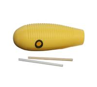 JWQFBC Guiro Percussion Instrument Professional Musical Rhythmic Shaker for Clear Sound Suitable for Musical Exploration And Rhythm Training, yellow