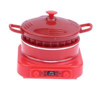 JWQFBC Induction Cooker with 1/12 Scale, Miniature Kitchen Utensil, 4 X 4.3 X 4.5 Cm, Realistic Mini Kitchen Appliance for Dollhouse, Red