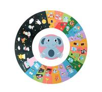JWQFBC Interactive Parent-child Puzzle Game for Learning to Tell Time, Designed to Develop Fine Motor Skills And Early Learning. Educational Toy. Timetable