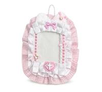 JWQFBC Lace Cute Cartoon Card Holder, Pink | Lace Accents, Metal and Components, For 3-inch Cards, Holder Decoration, For Collection