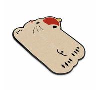 JWQFBC Mat, Faucet Mat for Kitchen Sink, Stone Faucet Mat for Kitchen Sink, Sink Mat , Red Hat Cat Diatomaceous Earth Soft Mat - Irregular Shape , 14*30cm