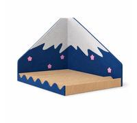 JWQFBC Mountain Cat Scratcher Board and Bed, Corrugated Paper, Felt Construction, Multi-Functional Design, Protects Furniture, For, Original Wood Color, Mountain Cat Scratcher Bed (50 * 35 * 38cm)