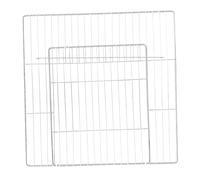 JWQFBC Playpen Door Panel Small Animal Cage Playpen Wire Fence DIY Iron for Bunny Guinea Pig School Storage Gift, White Dense Grid