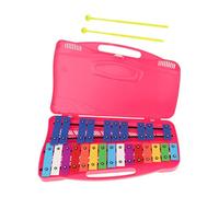 JWQFBC Professional 25-Note Glockenspiel, Xylophone for Children, Musical Instrument, Percussion Instruments, Xylophone Instrument, Pink