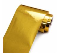 JWQFBC PVC Decor Coving, Peel and, oil, stain resistant, minimalist style, solid color, PVC, Glossy Gold, Rust-proof and Wear-resistant, 10 cm wide x 3 m long